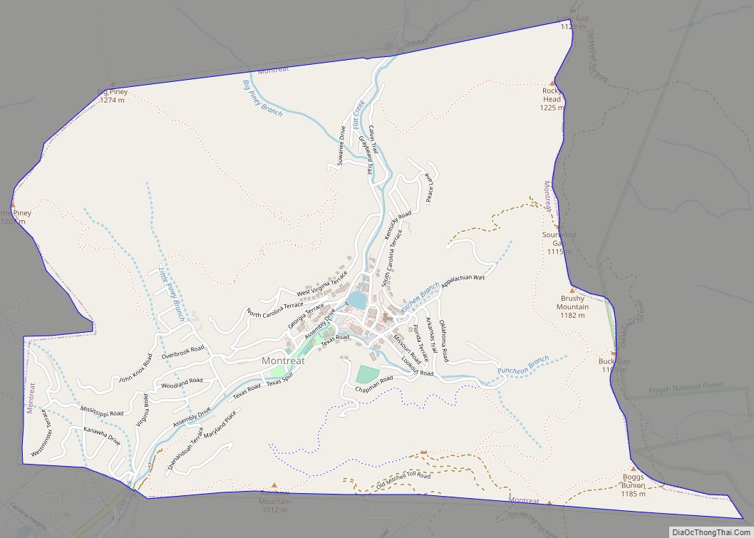 Map of Montreat town