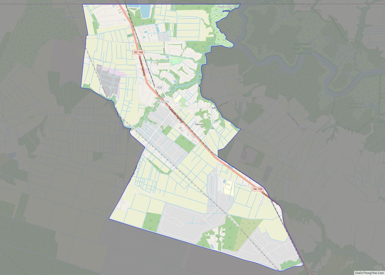 Map of Moyock CDP