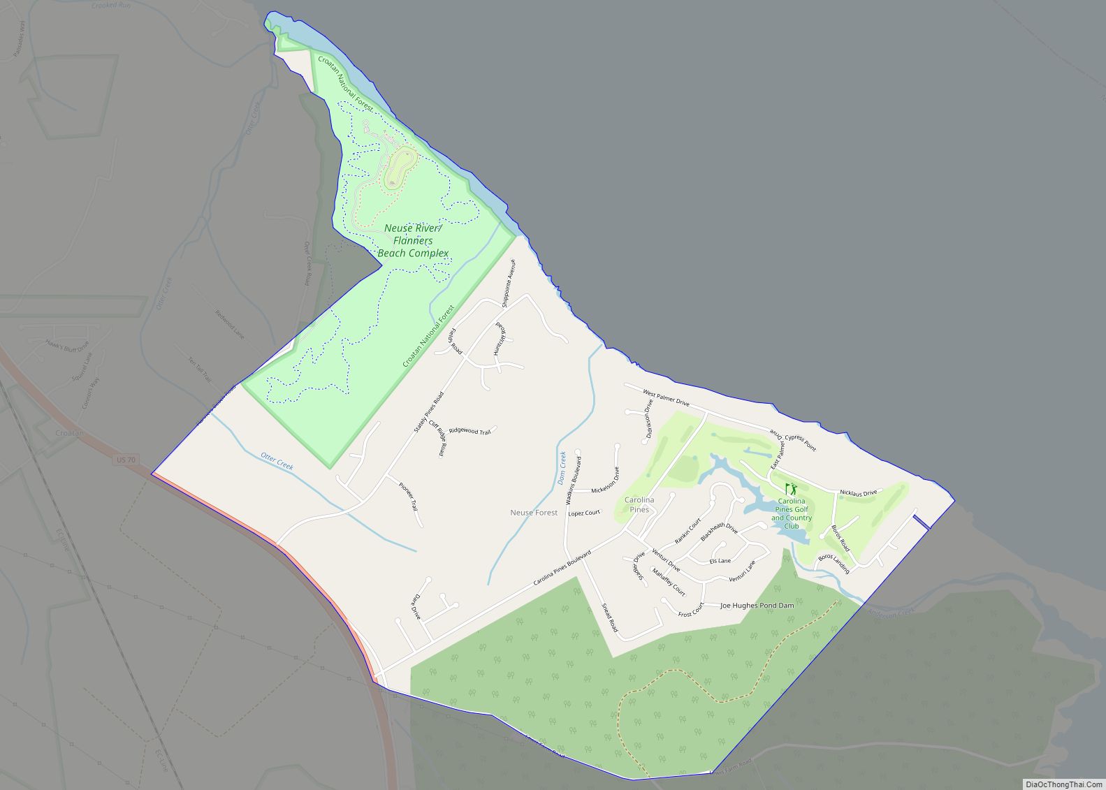 Map of Neuse Forest CDP