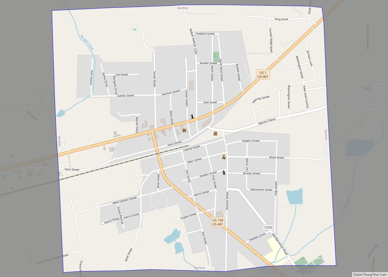 Map of Norlina town