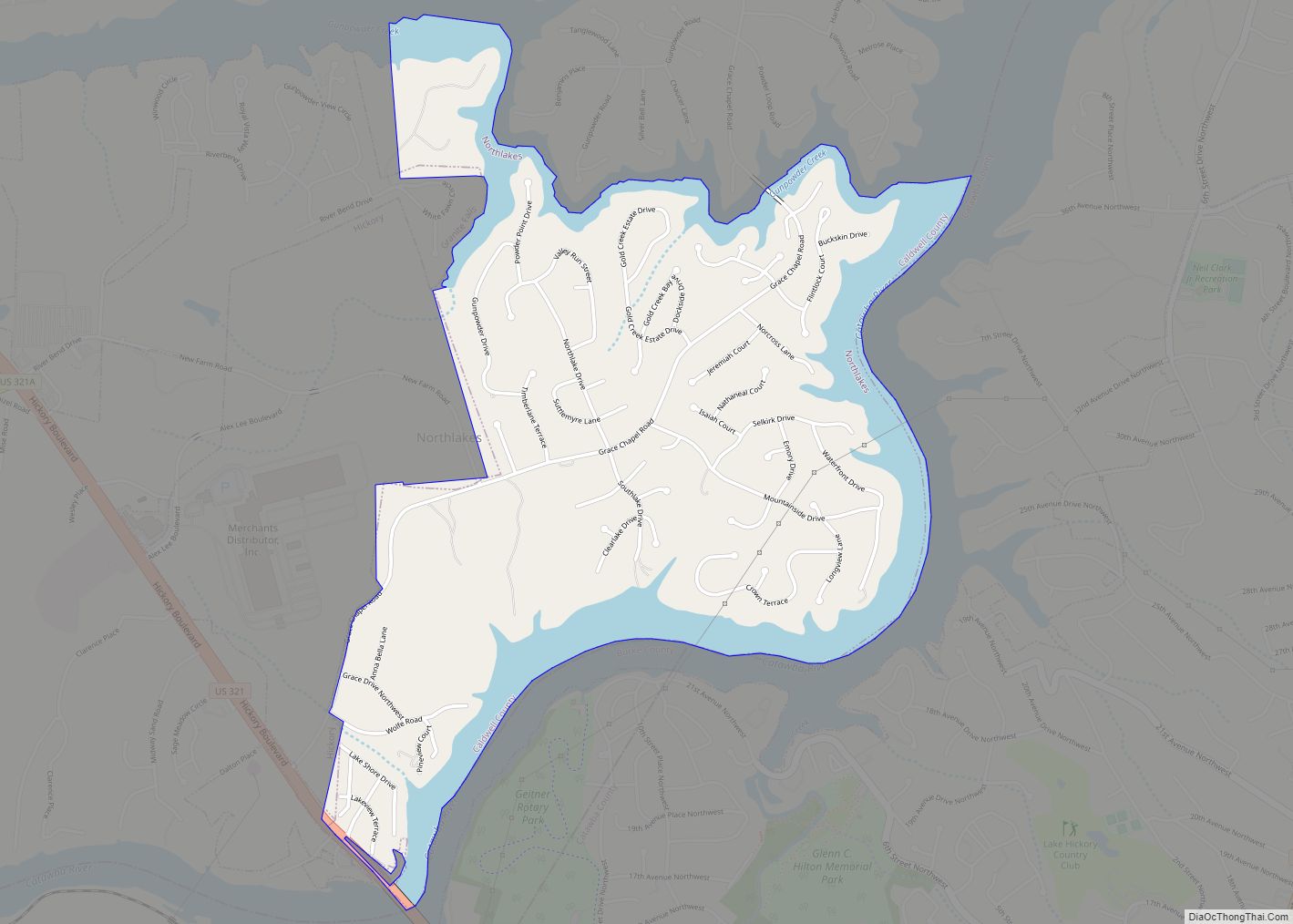 Map of Northlakes CDP