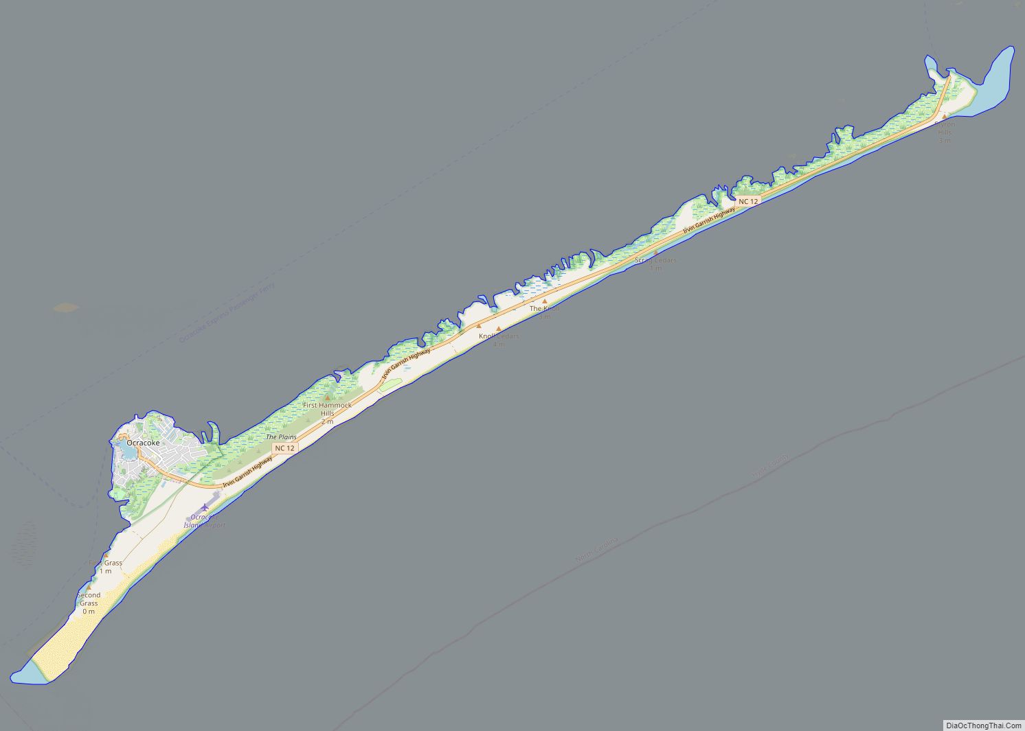 Map of Ocracoke CDP