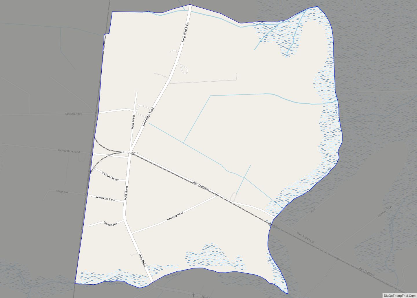 Map of Pinetown CDP