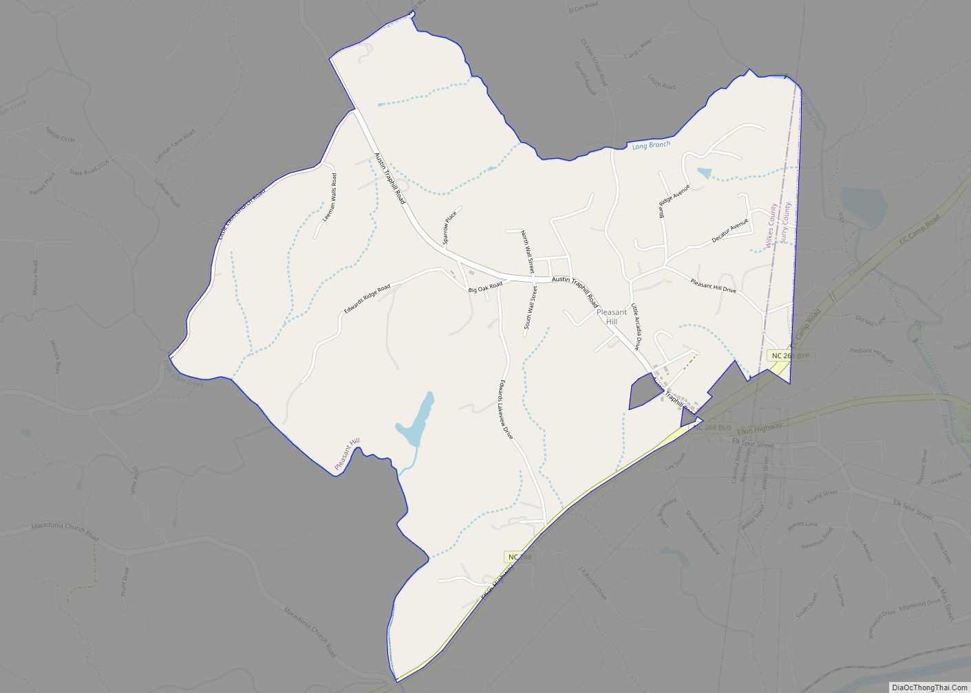 Map of Pleasant Hill CDP, North Carolina