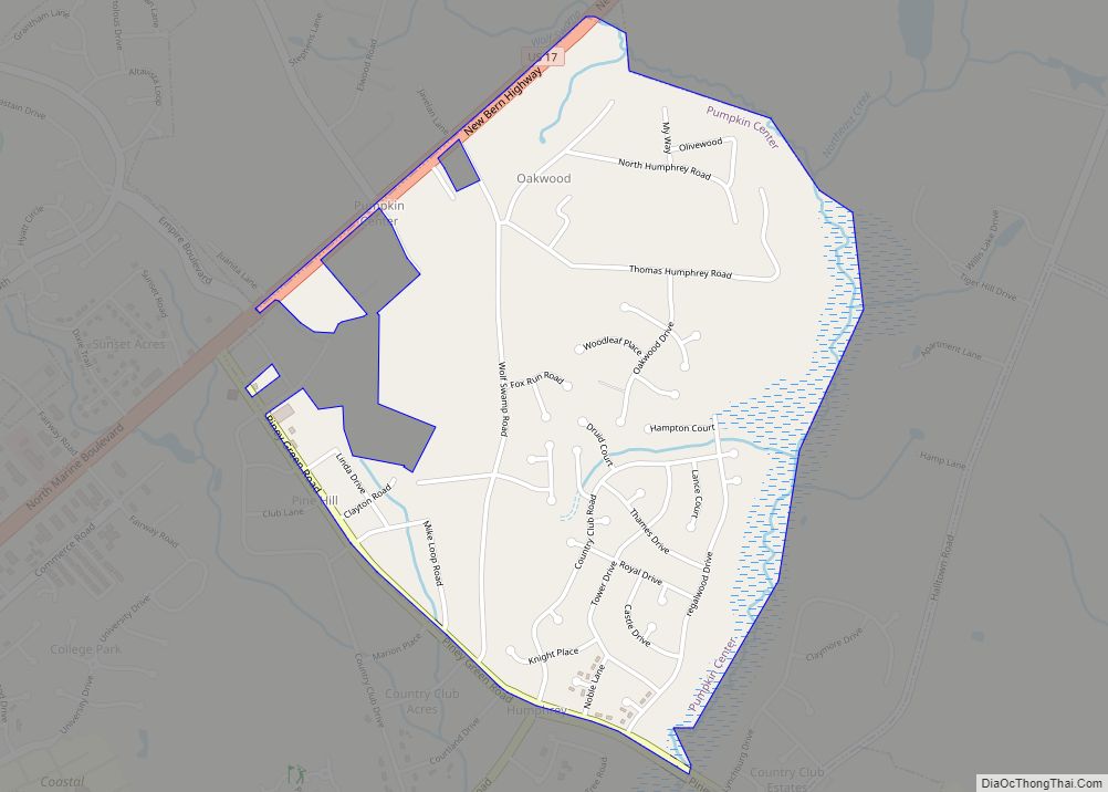 Map of Pumpkin Center CDP