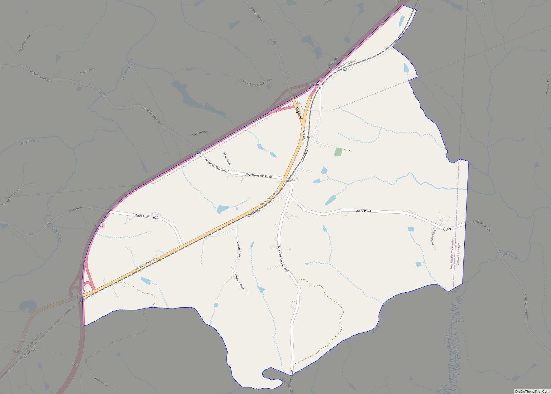 Map of Ruffin CDP