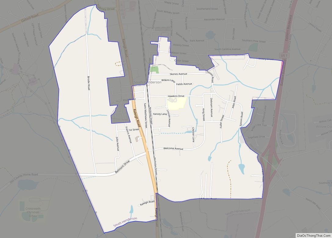 Map of South Henderson CDP