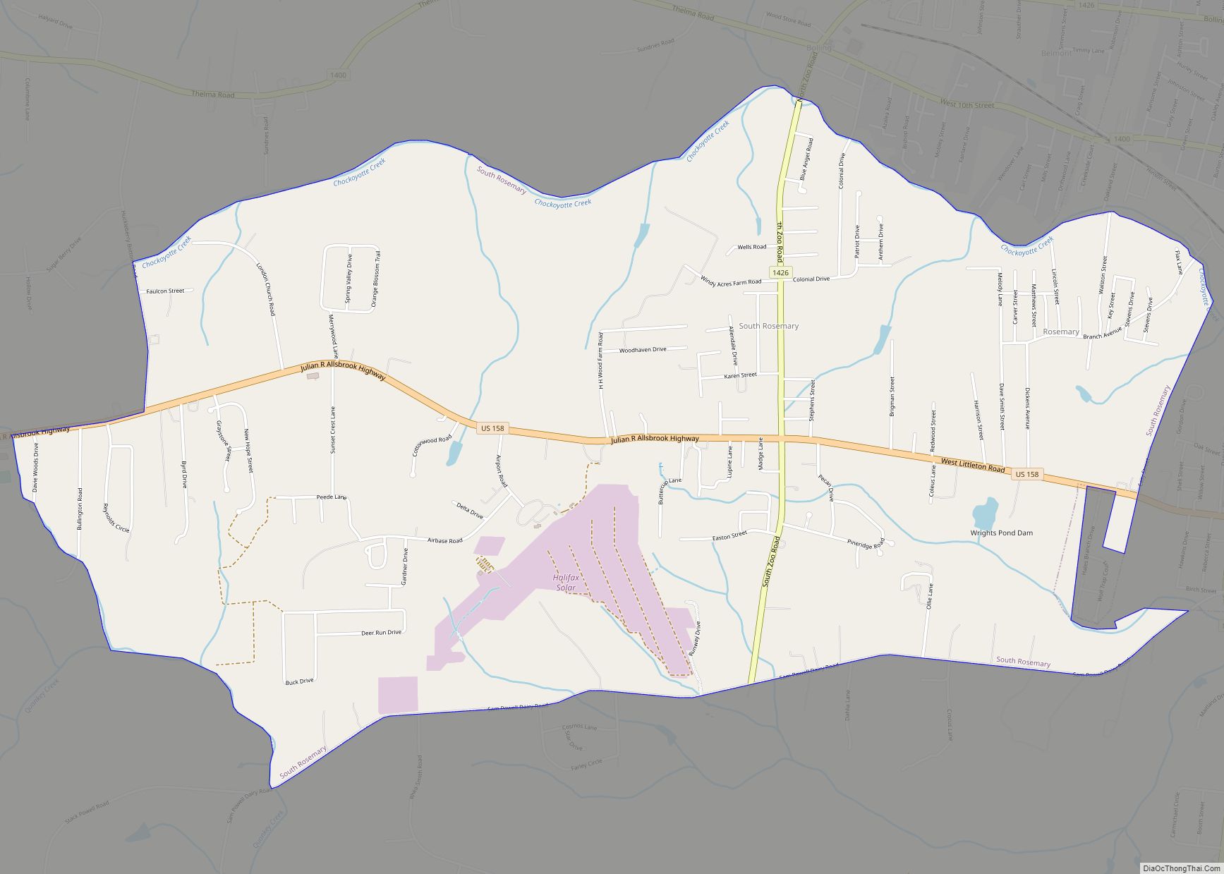 Map of South Rosemary CDP