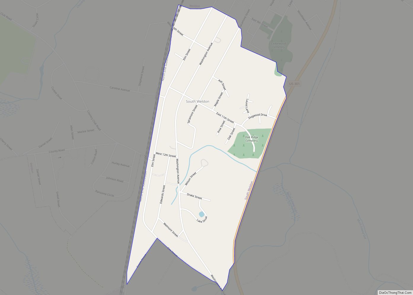 Map of South Weldon CDP