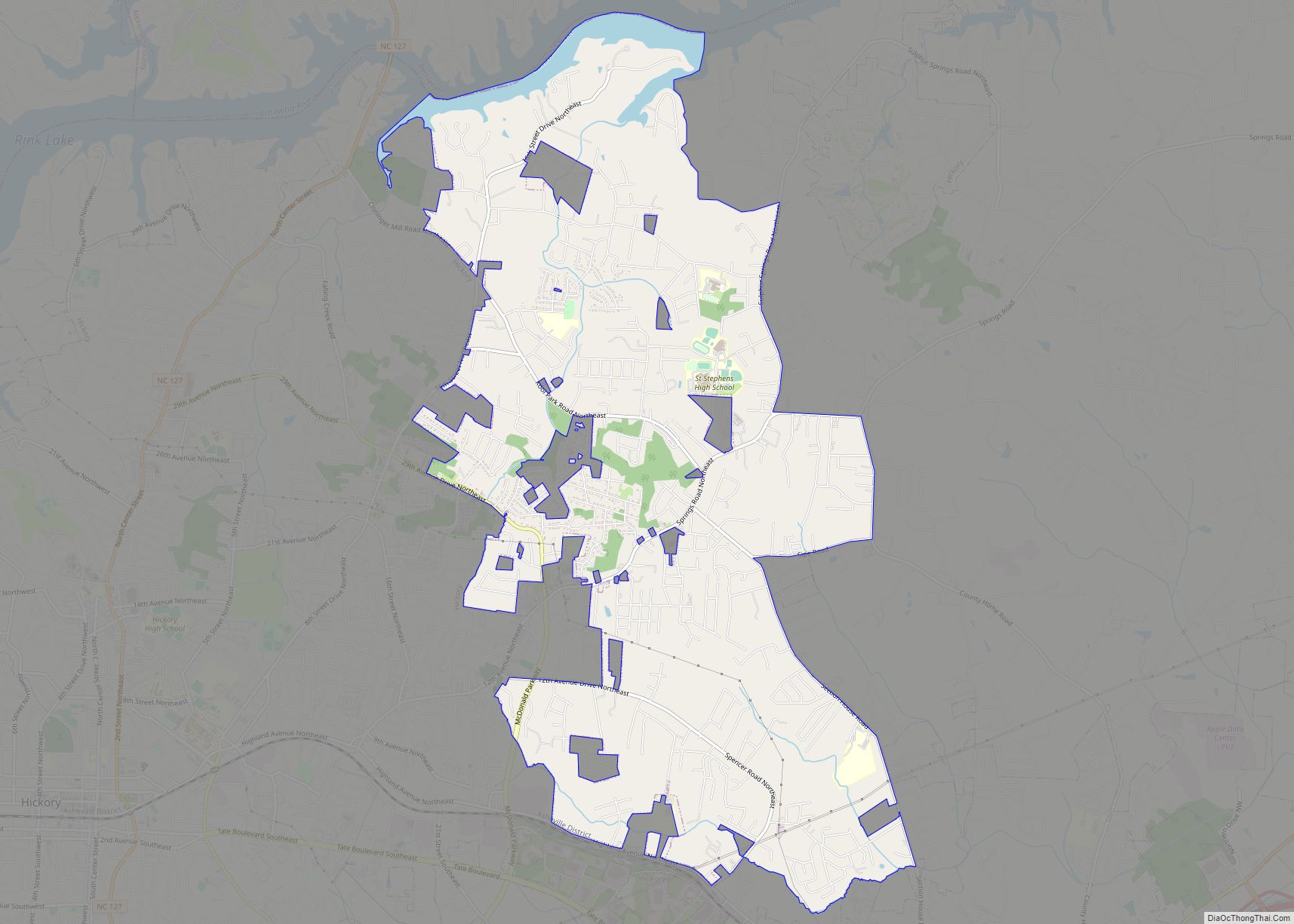 Map of St. Stephens CDP, North Carolina