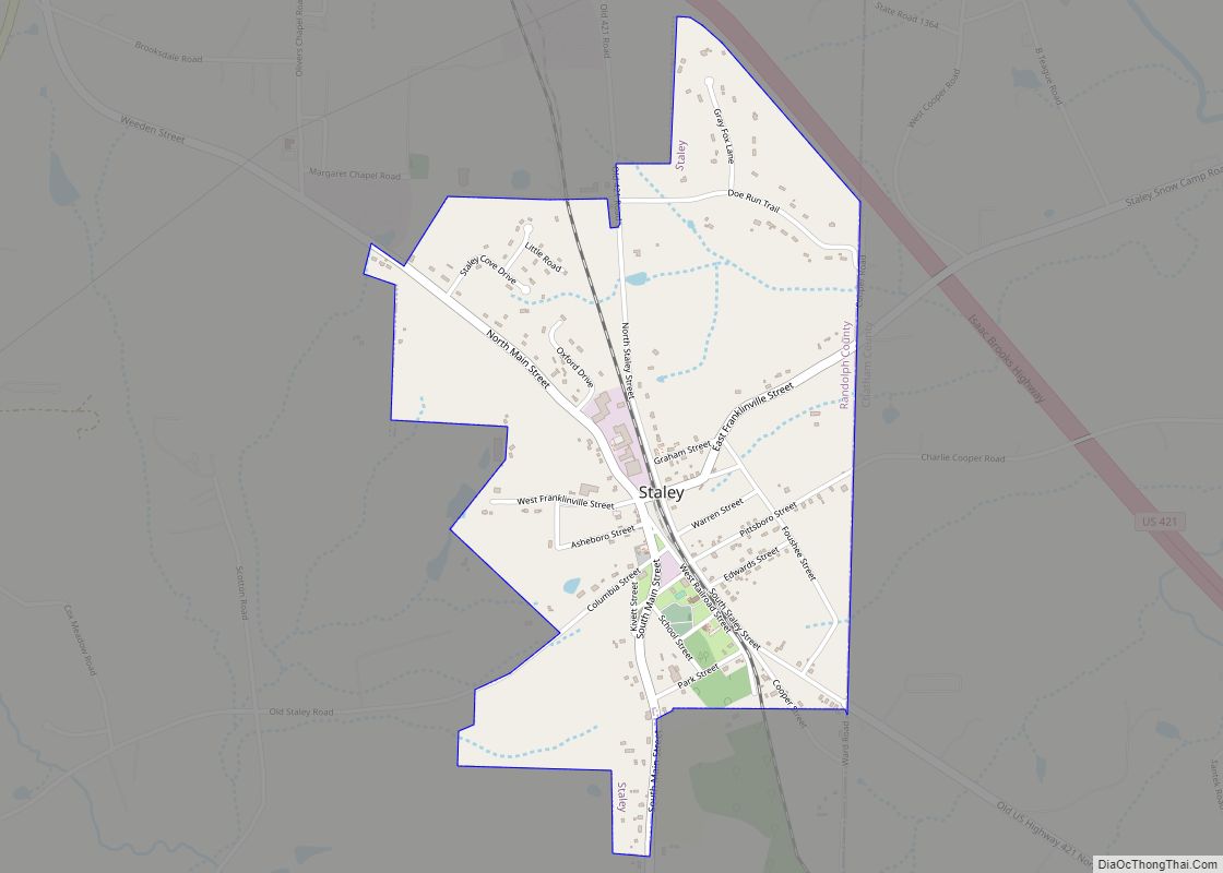 Map of Staley town