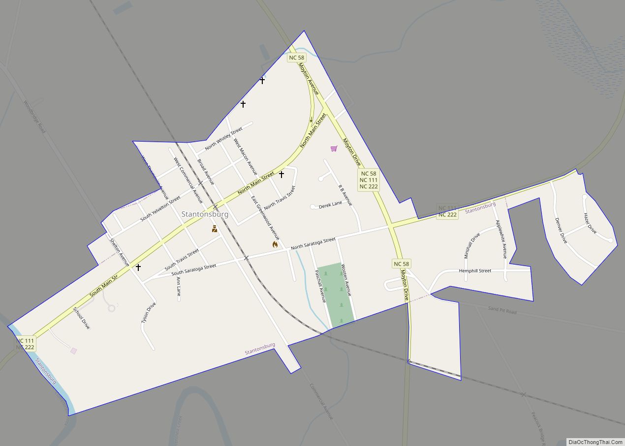 Map of Stantonsburg town