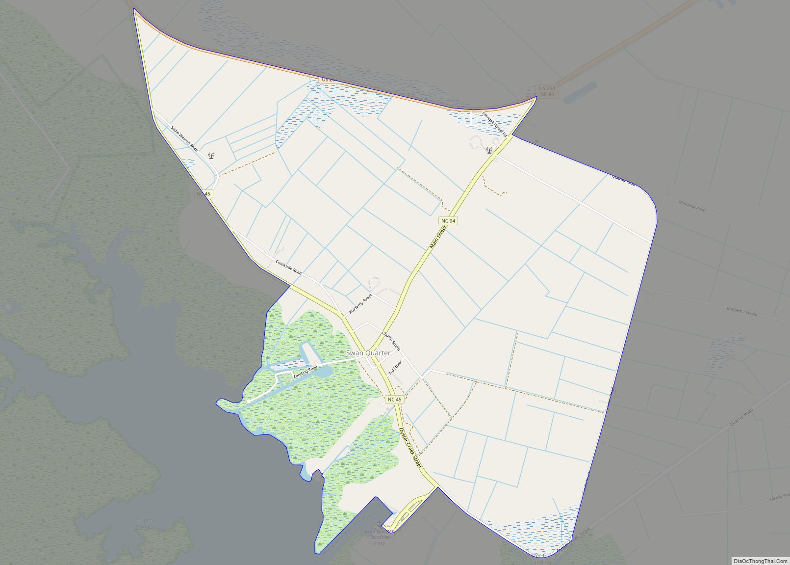 Map of Swan Quarter CDP