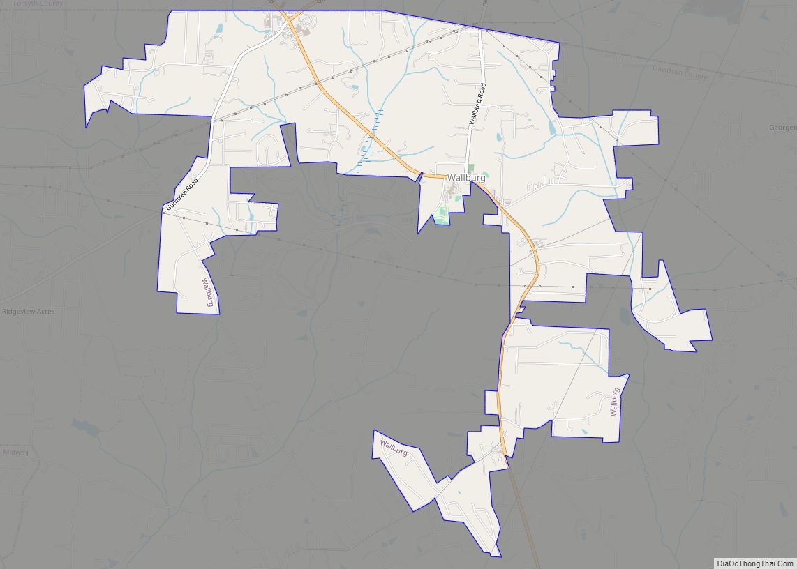 Map of Wallburg town