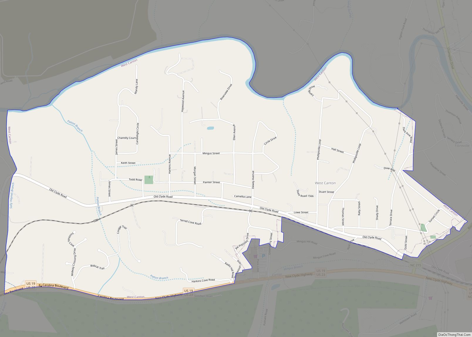 Map of West Canton CDP