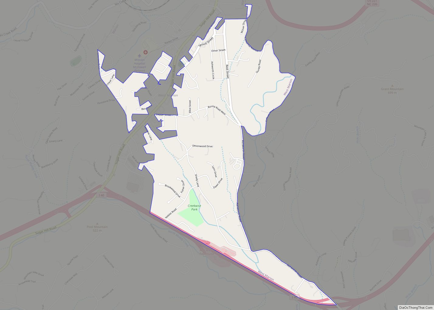 Map of West Marion CDP