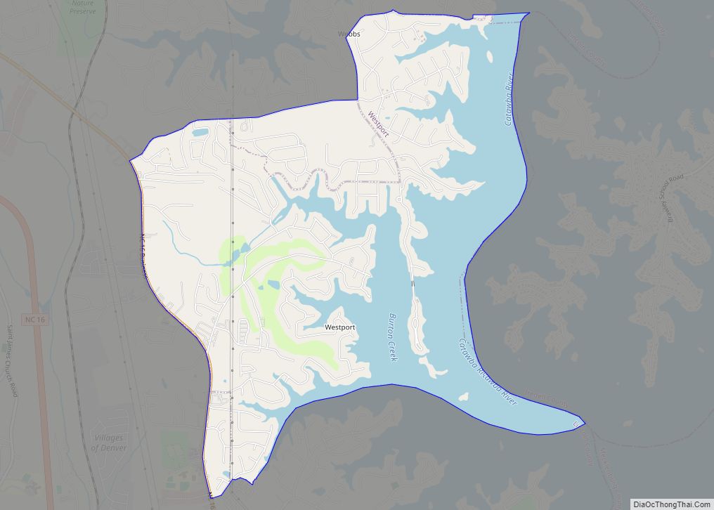 Map of Westport CDP, North Carolina