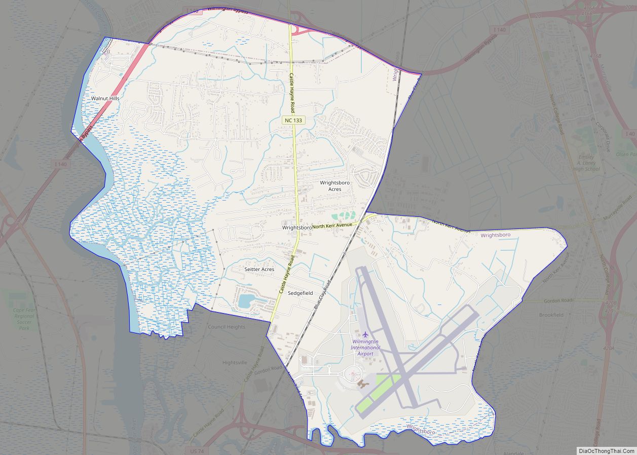 Map of Wrightsboro CDP