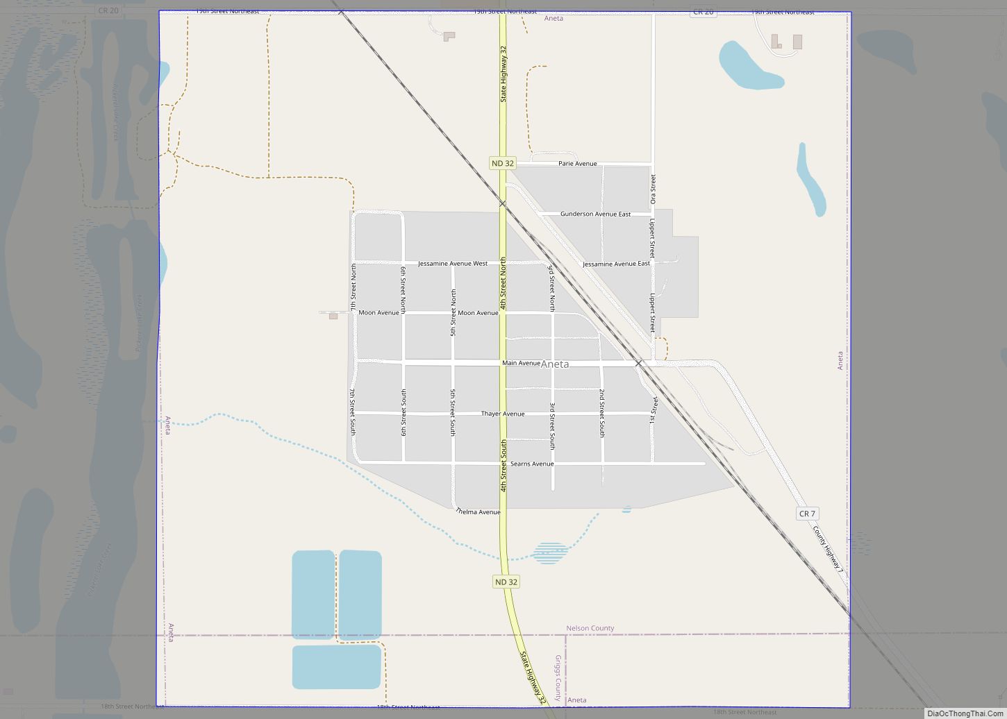 Map of Aneta city