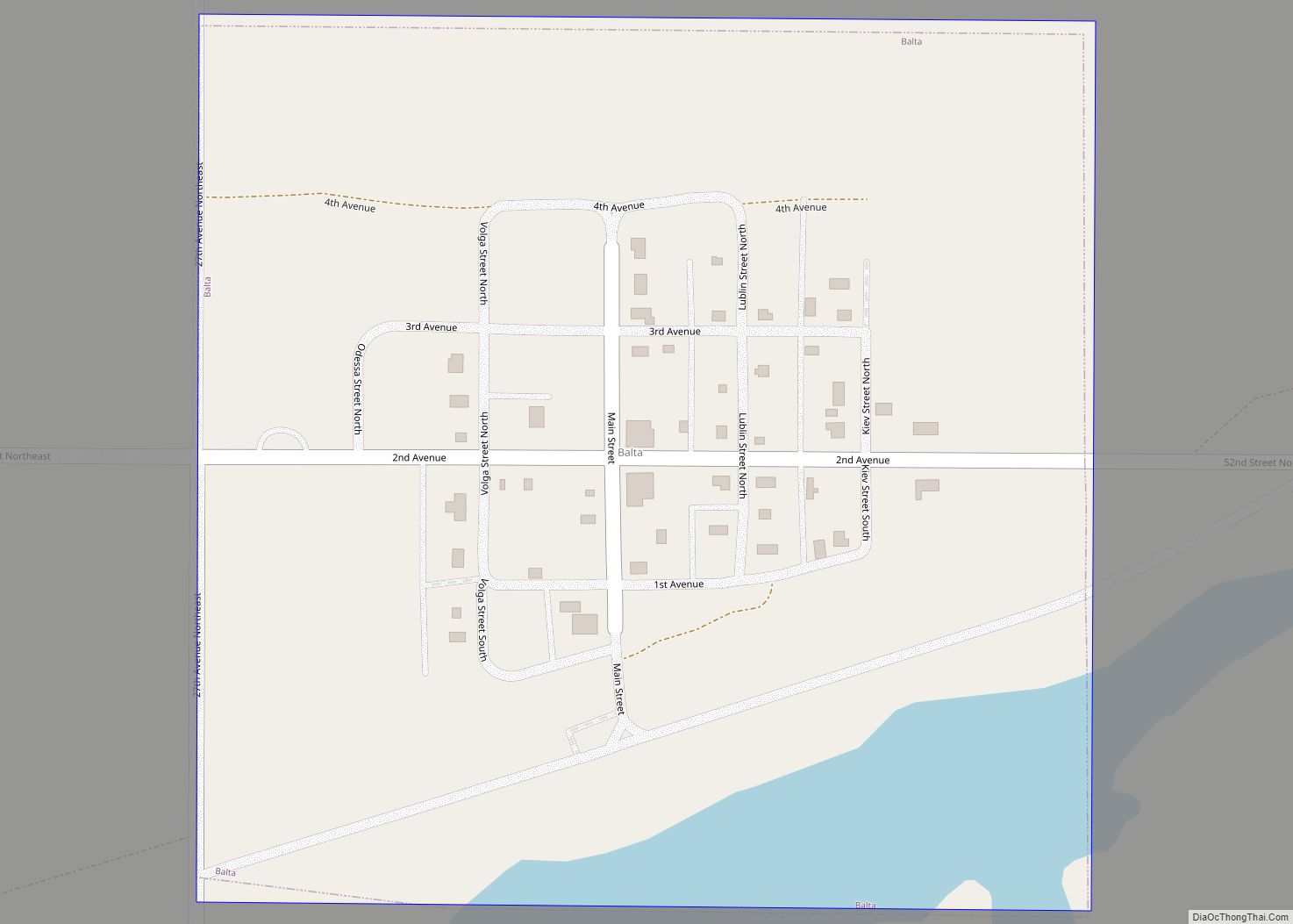 Map of Balta city