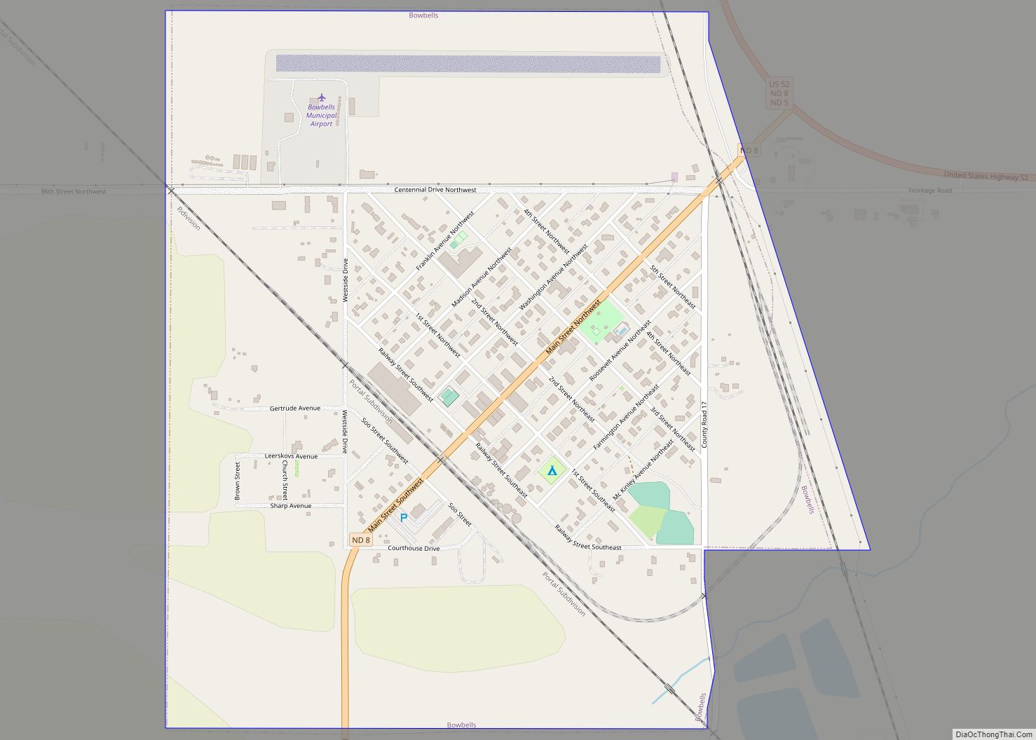 Map of Bowbells city