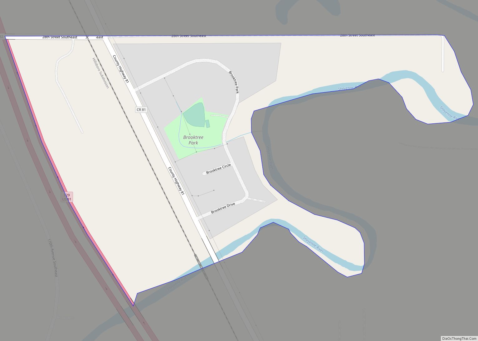 Map of Brooktree Park CDP