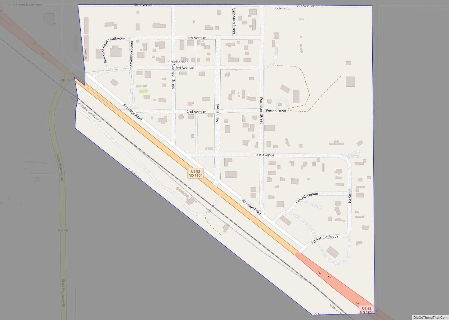 Map of Coleharbor city