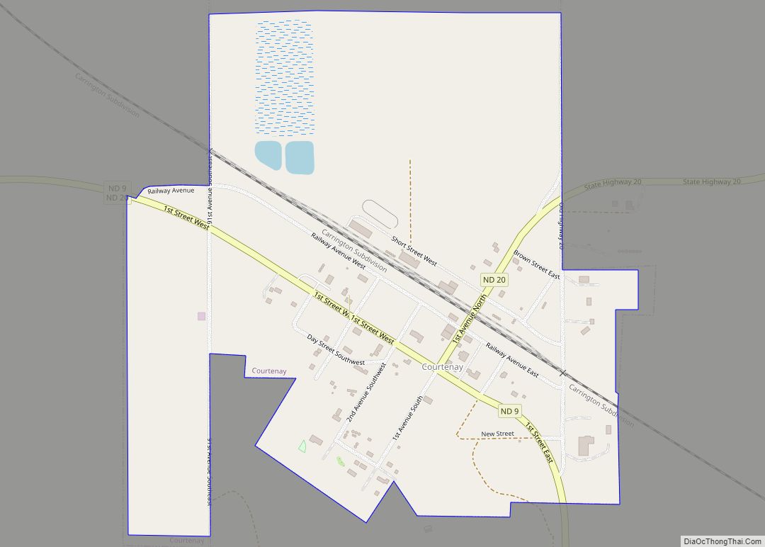 Map of Courtenay city