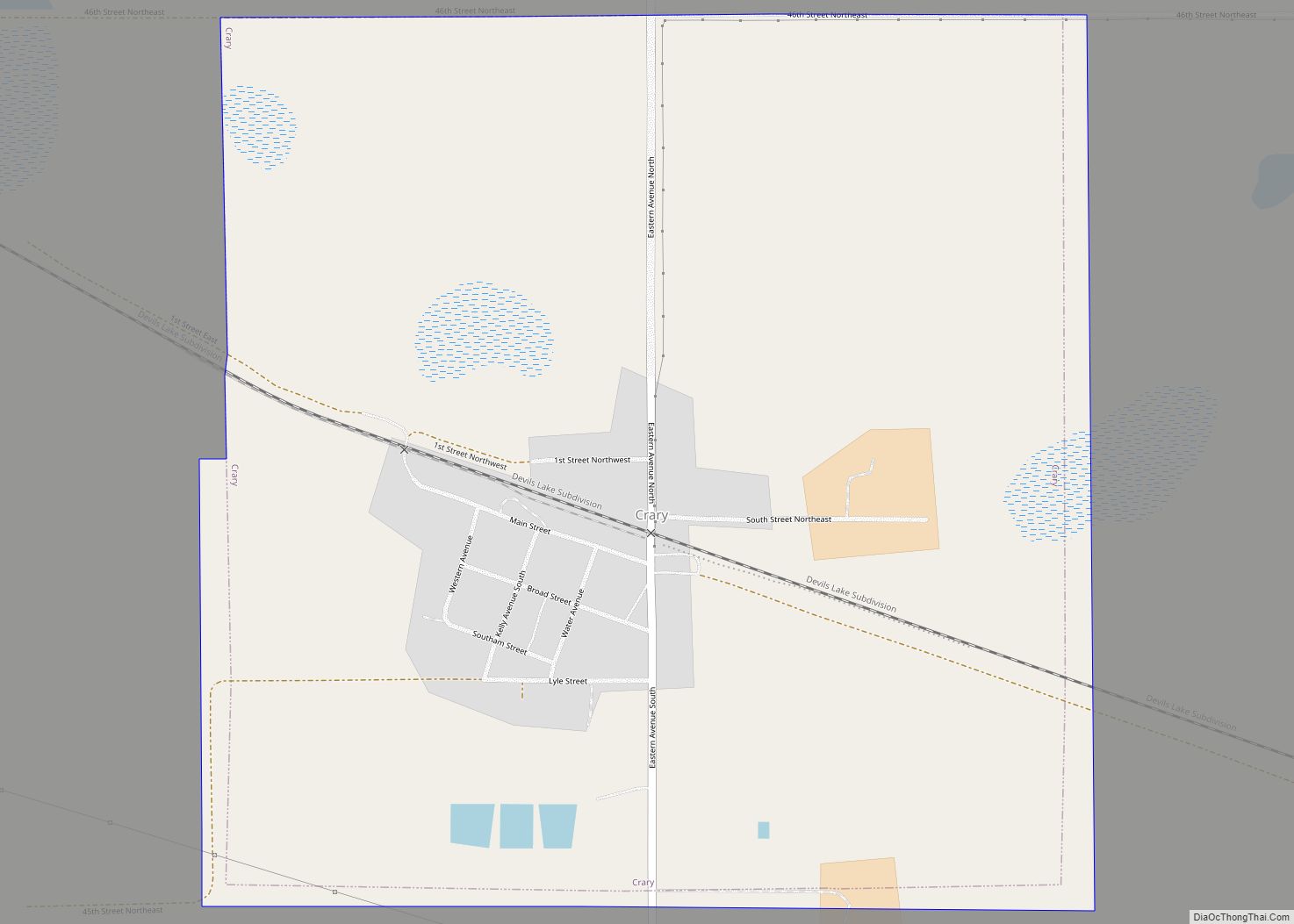 Map of Crary city