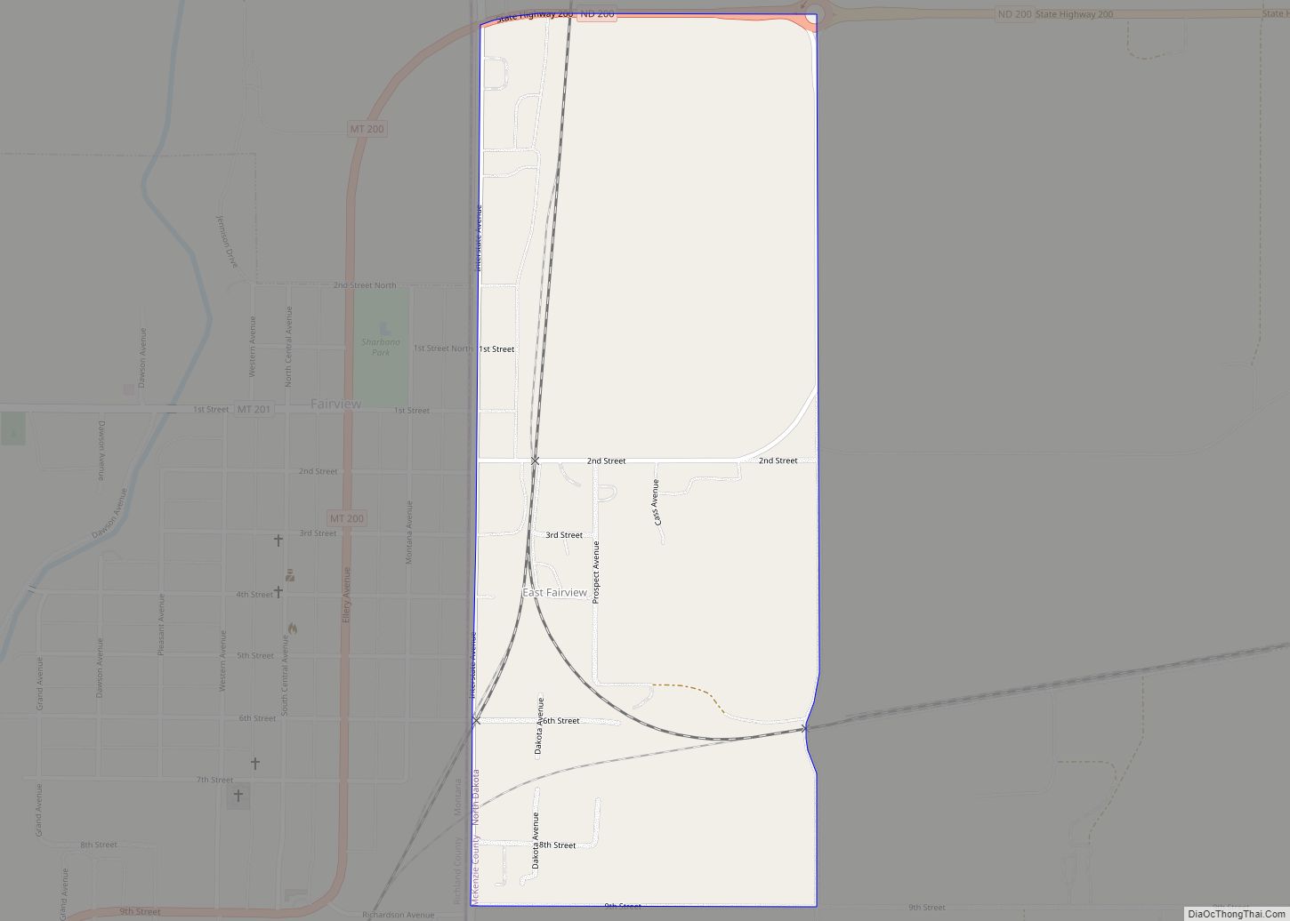 Map of East Fairview CDP