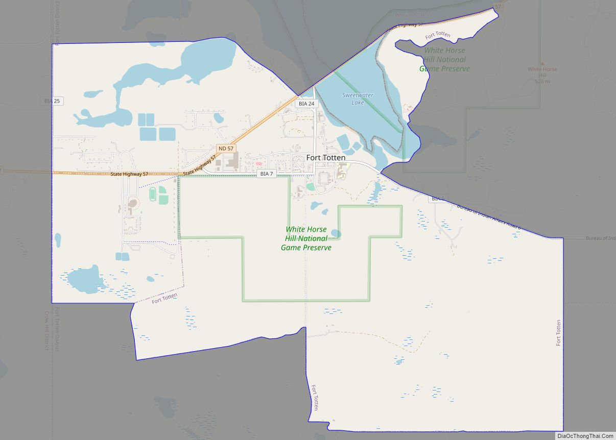 Map of Fort Totten CDP