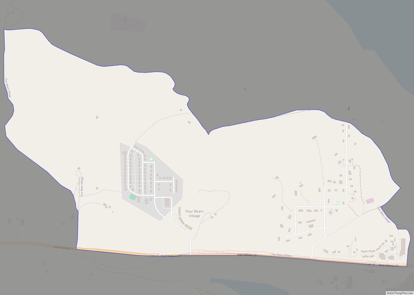 Map of Four Bears Village CDP