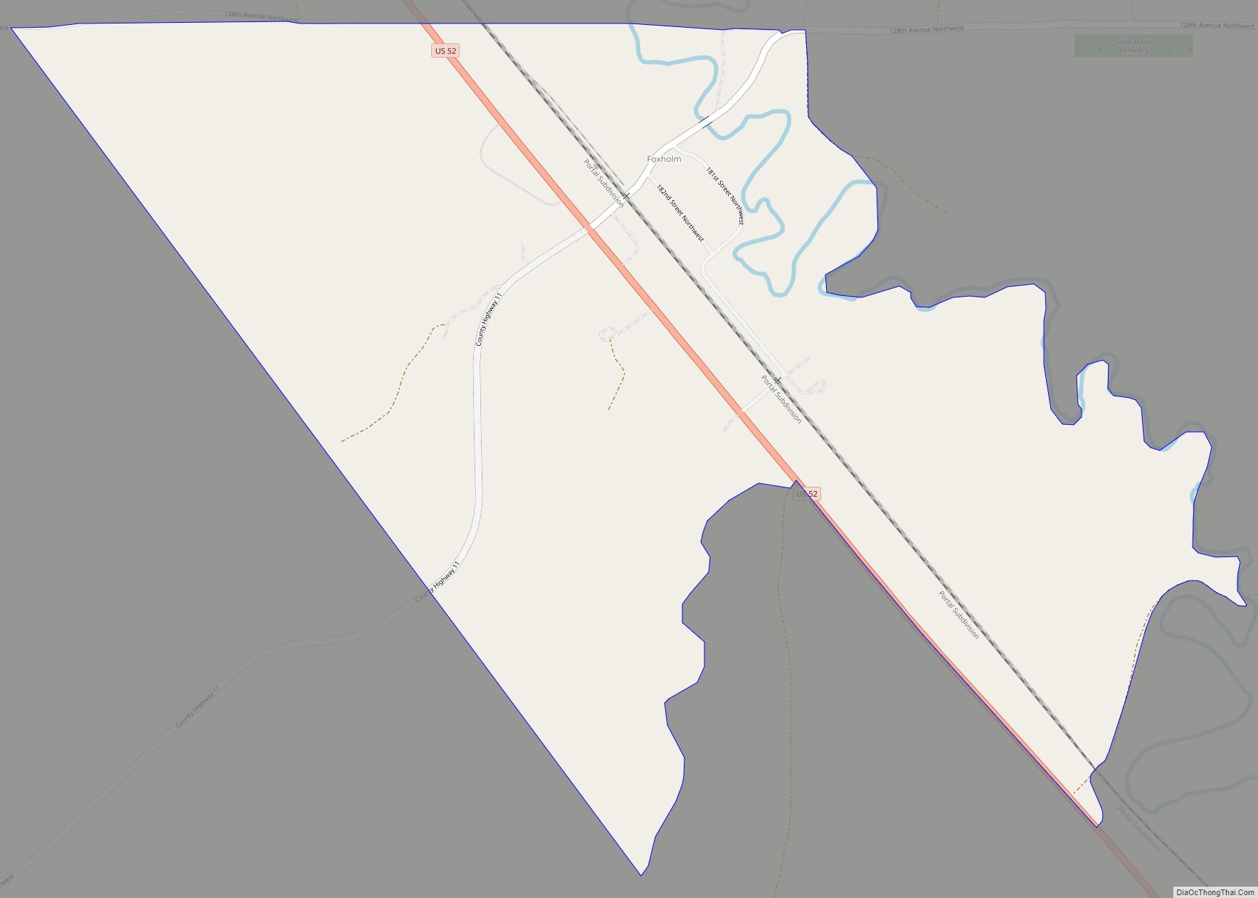 Map of Foxholm CDP