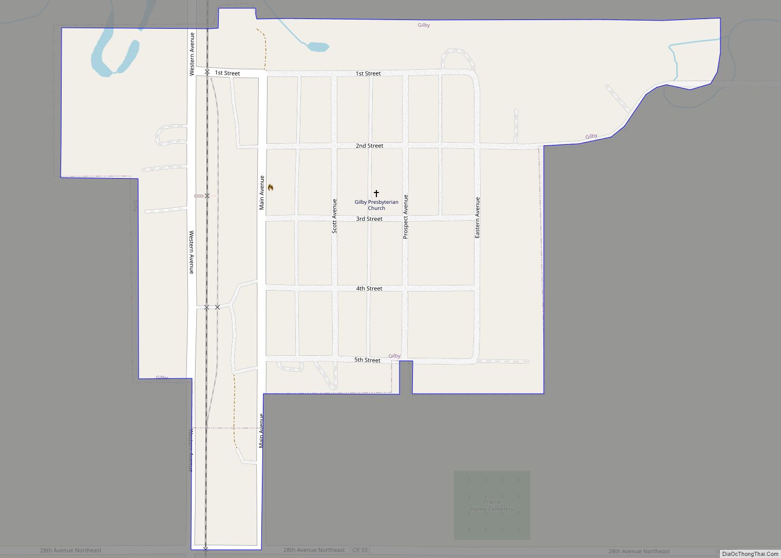 Map of Gilby city