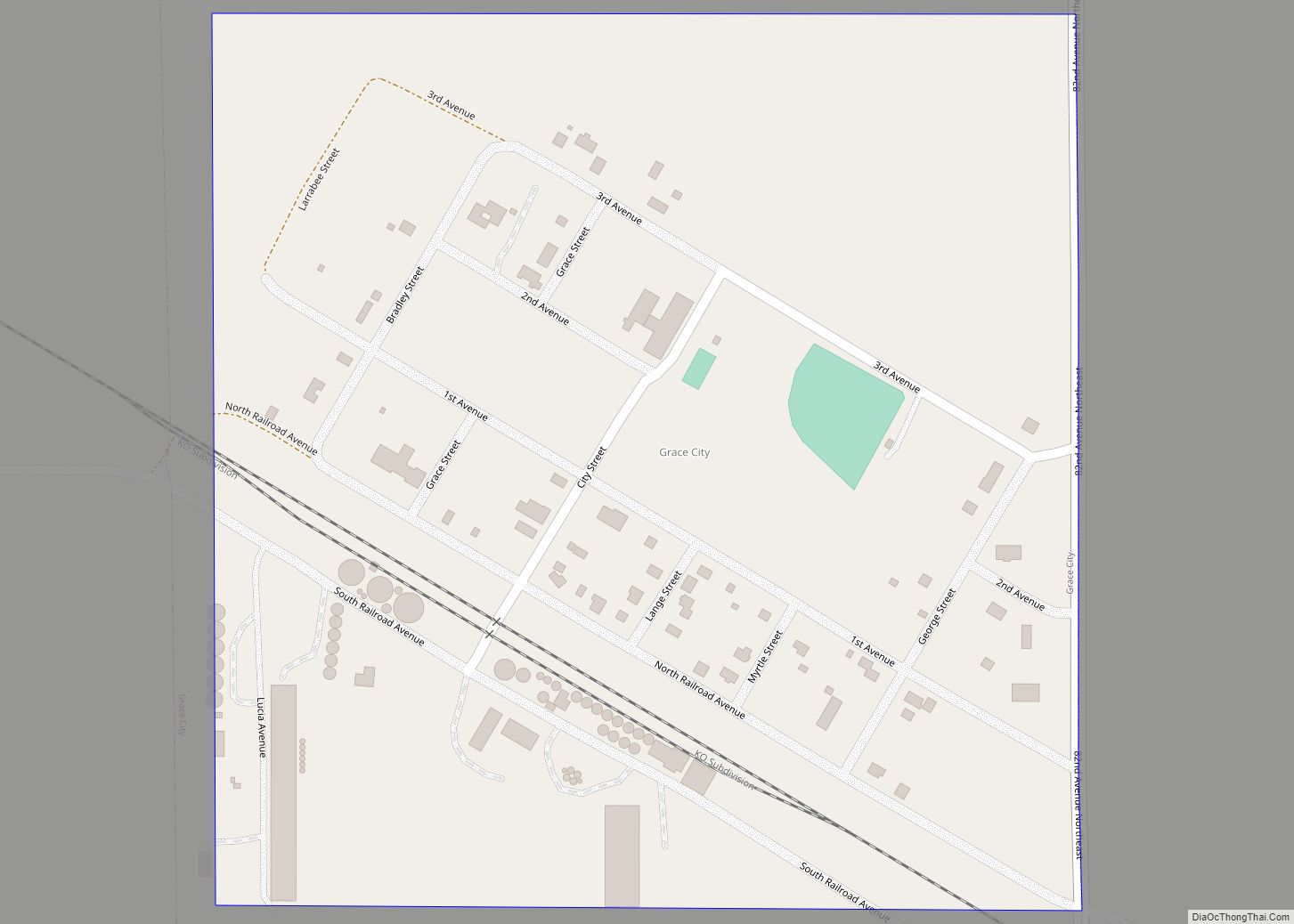 Map of Grace City