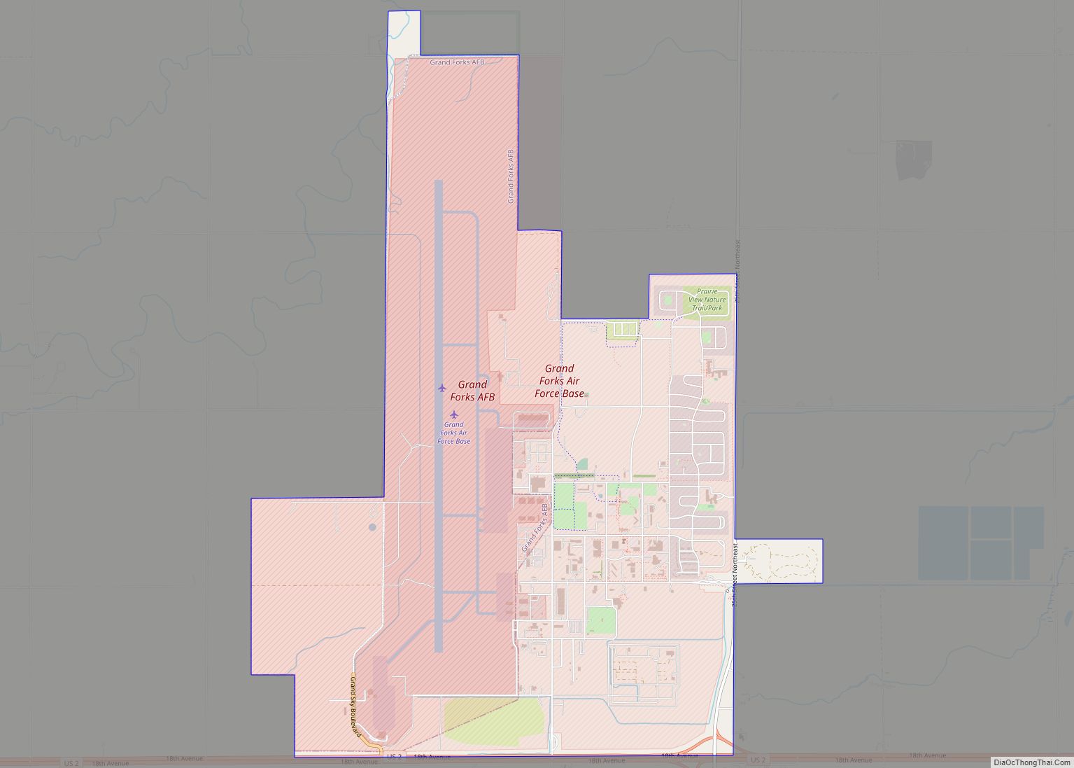 Map of Grand Forks AFB CDP