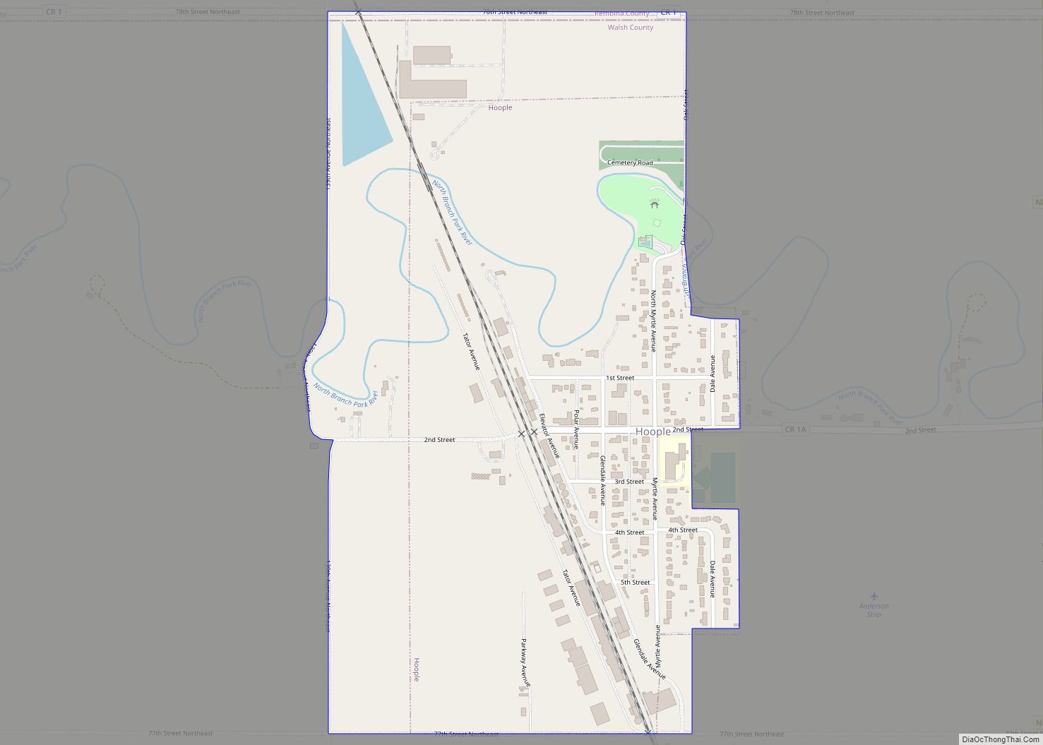 Map of Hoople city