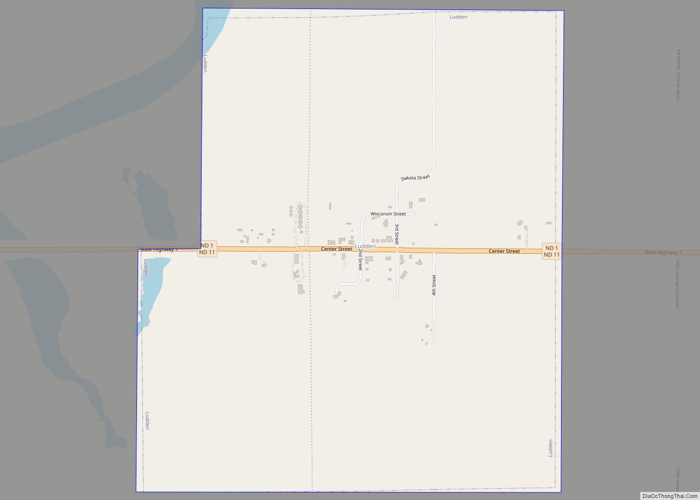 Map of Ludden city