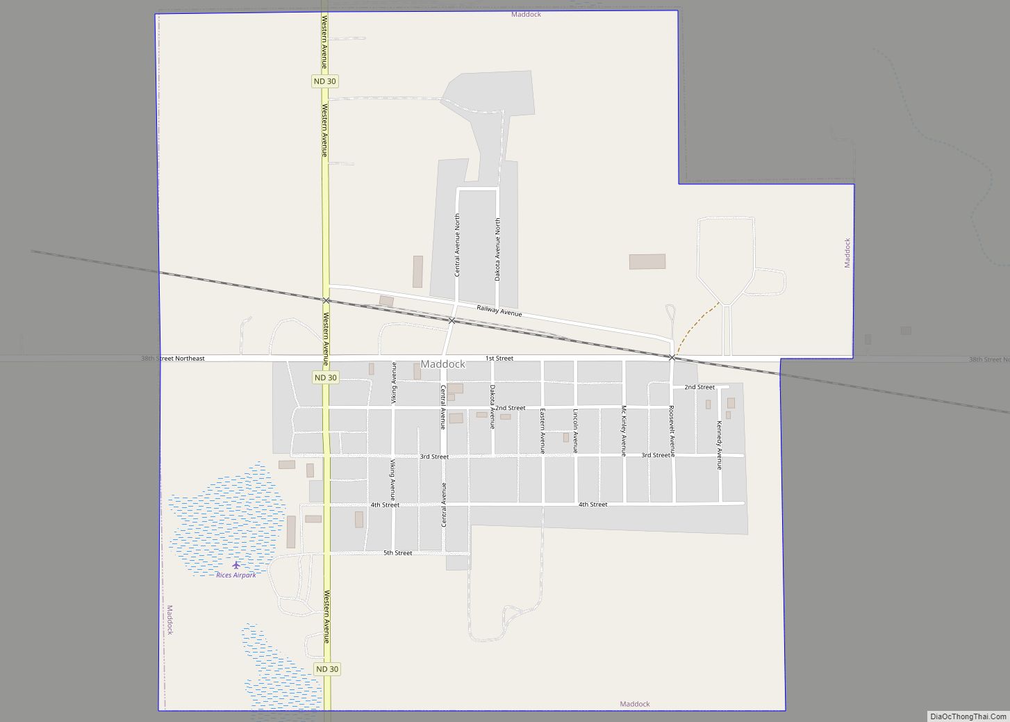 Map of Maddock city