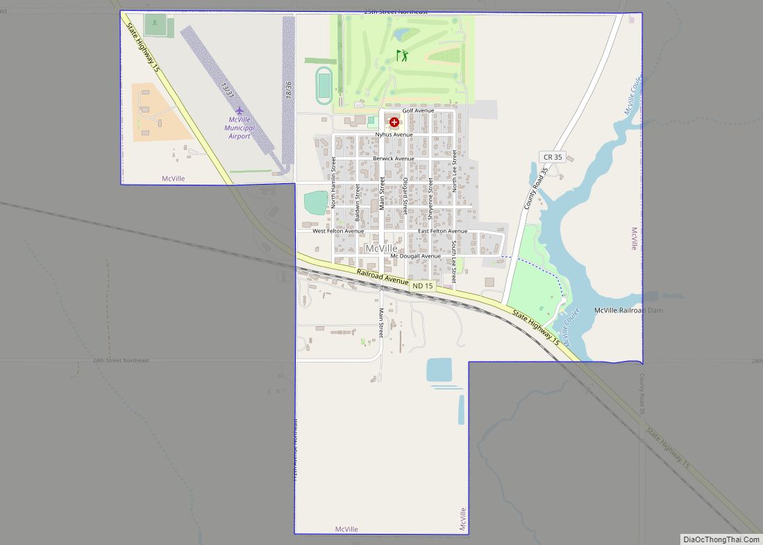 Map of McVille city