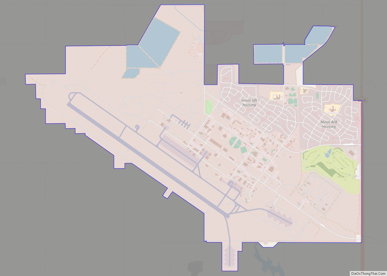 Map of Minot AFB CDP