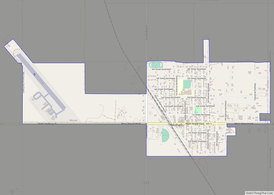 Map of Mohall city