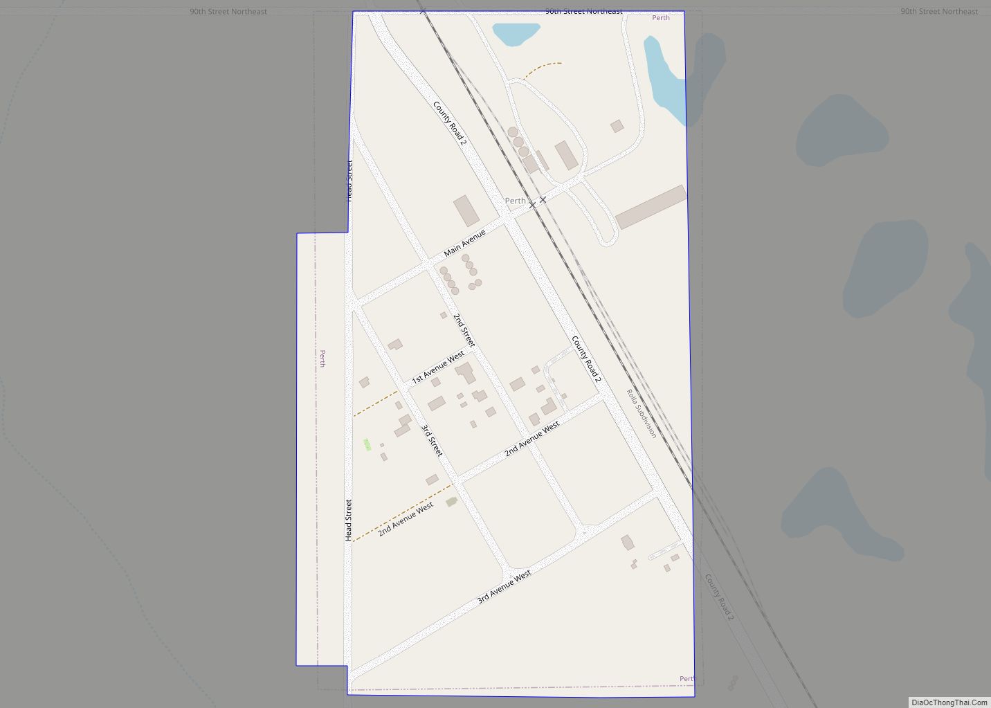 Map of Perth city