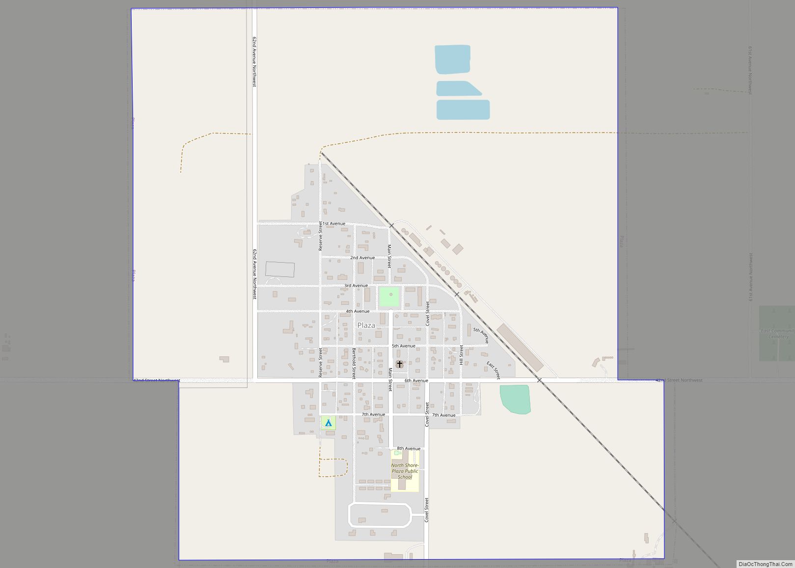 Map of Plaza city