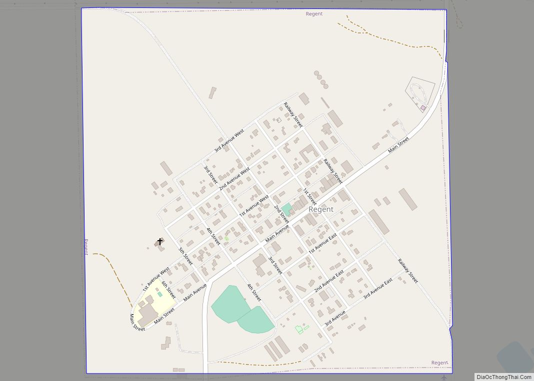 Map of Regent city