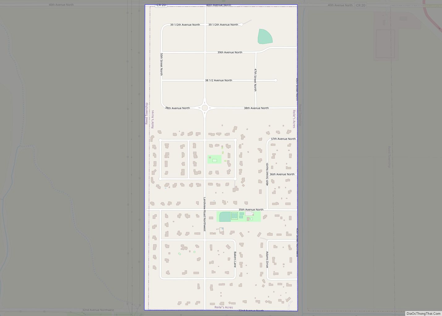 Map of Reile’s Acres city