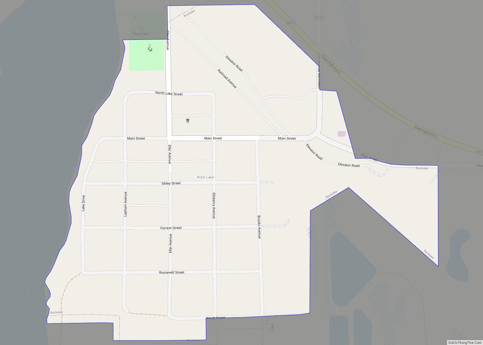 Map of Rocklake city