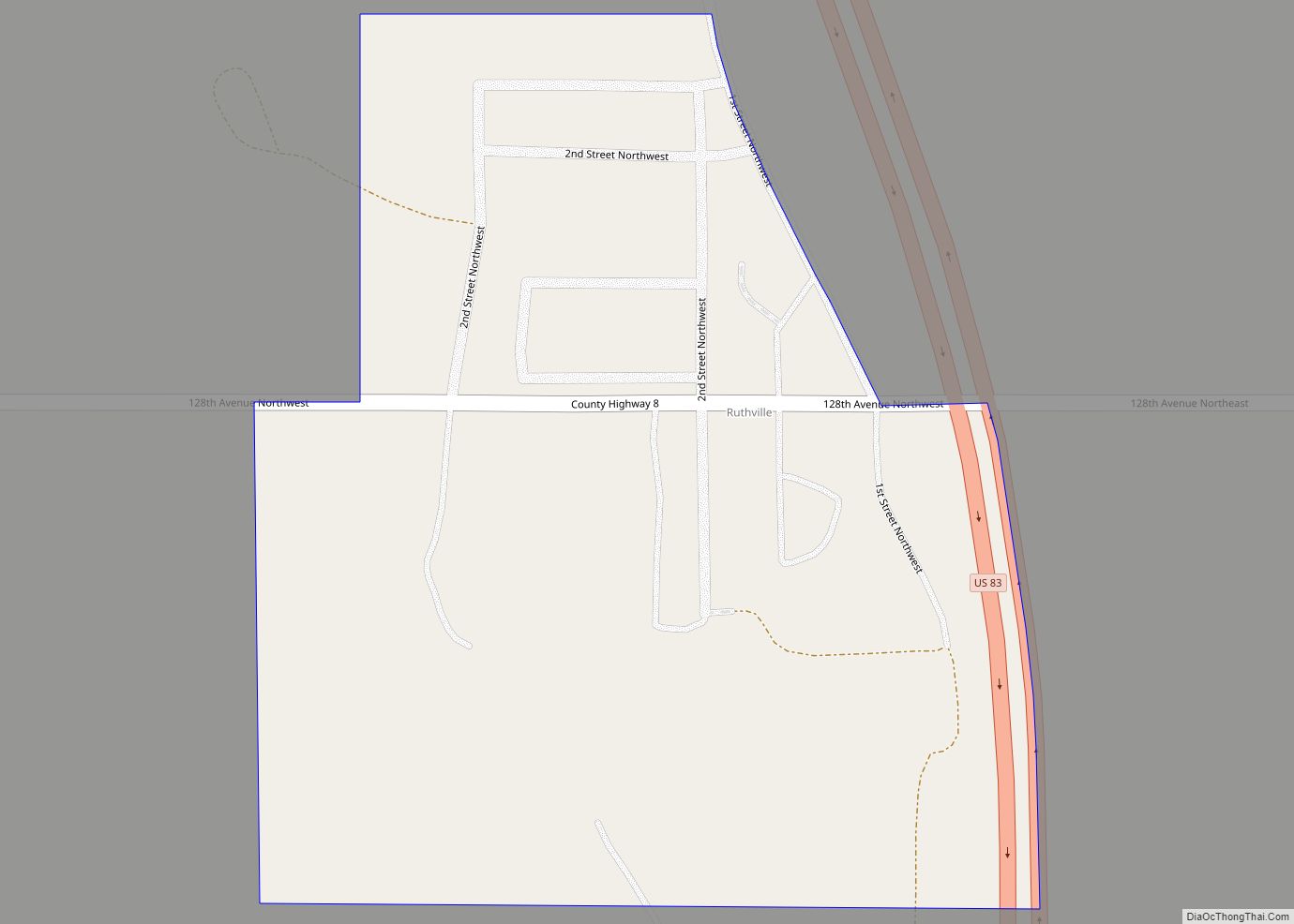 Map of Ruthville CDP