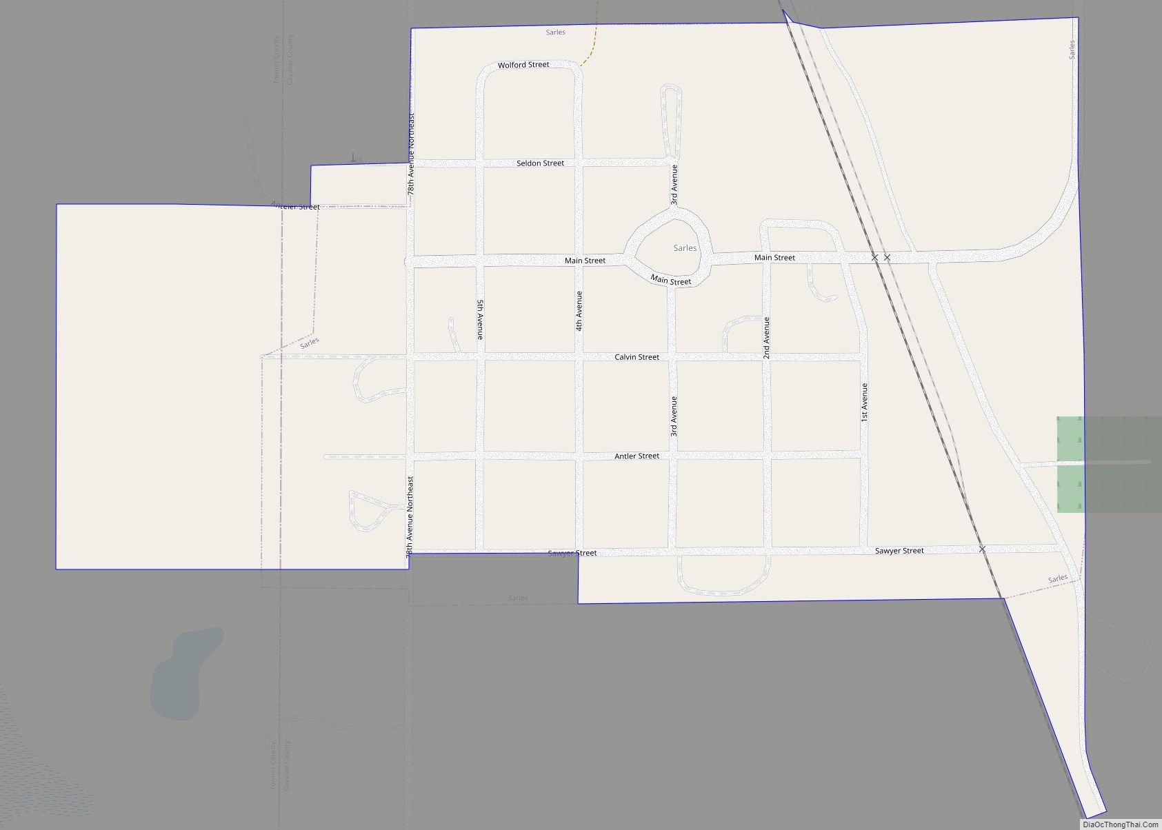 Map of Sarles city