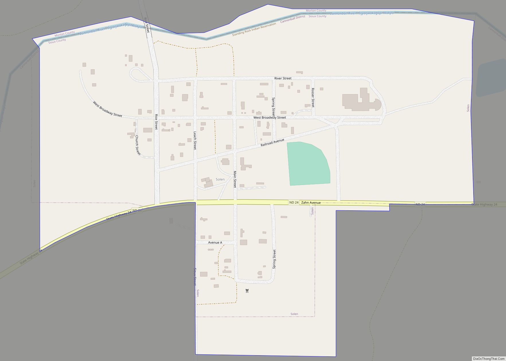 Map of Solen city